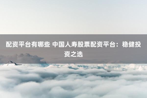 配资平台有哪些 中国人寿股票配资平台:稳健投资之选