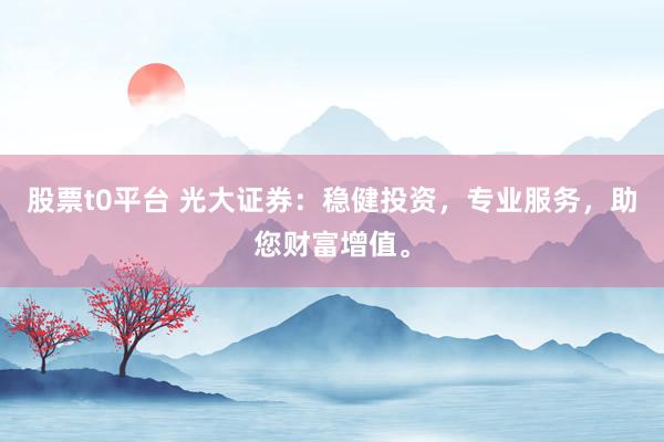 股票t0平台 光大证券:稳健投资,专业服务,助您财富增值。
