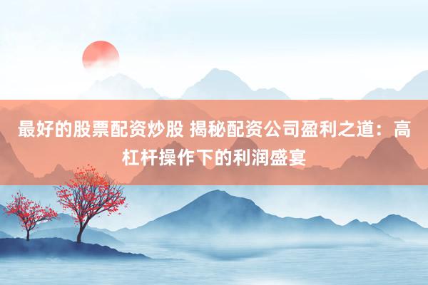 最好的股票配资炒股 揭秘配资公司盈利之道：高杠杆操作下的利润盛宴