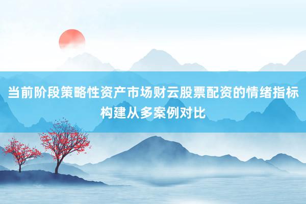 当前阶段策略性资产市场财云股票配资的情绪指标构建从多案例对比