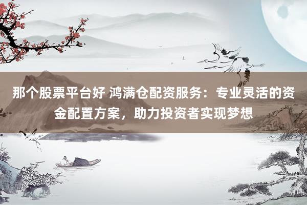 那个股票平台好 鸿满仓配资服务：专业灵活的资金配置方案，助力投资者实现梦想